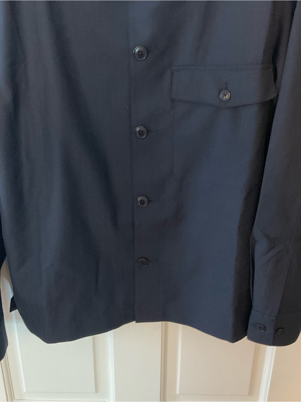Madewell Overshirt in Wool-Blend Herringbone Shacket Black Men’s Medium NWT - Picture 8 of 11